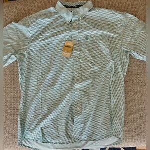 Wrangler Men's Light Blue Patterned Shirt